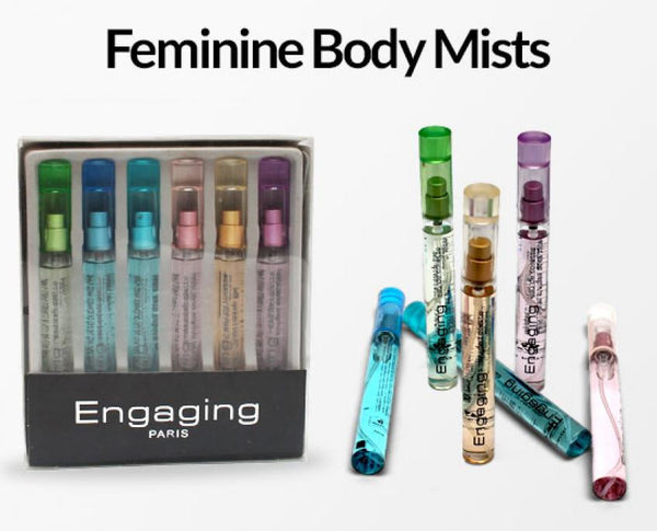 Pack of 6 Engaging Paris Body Mists for Her