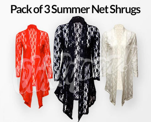 Pack of 3 Net Shrugs