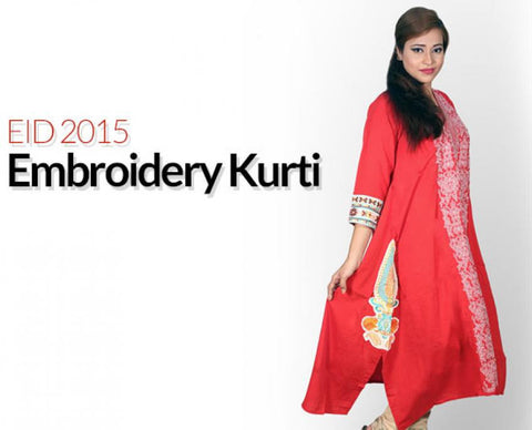 Crimson Embroidery Kurti