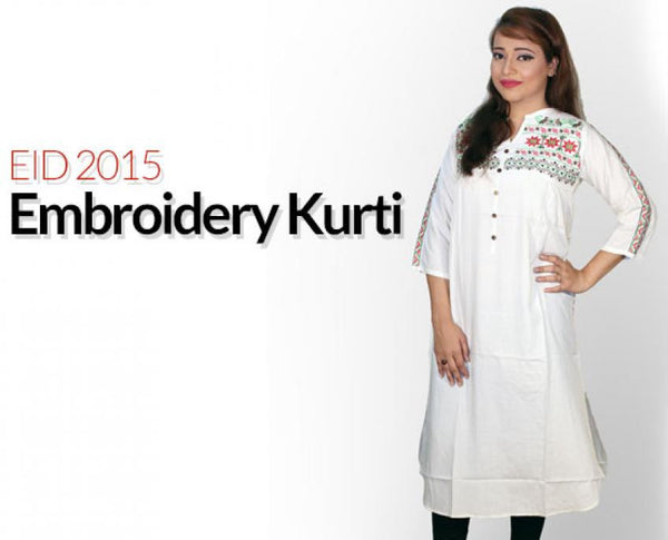 Snow Frost Embroidery Kurti