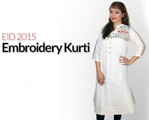 Snow Frost Embroidery Kurti