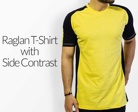 Raglan T-Shirt with Side Contrast