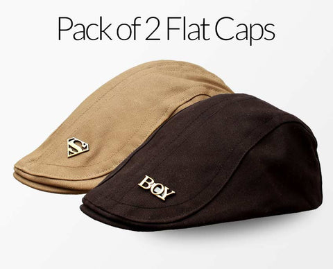 Pack of 2 Flat Caps