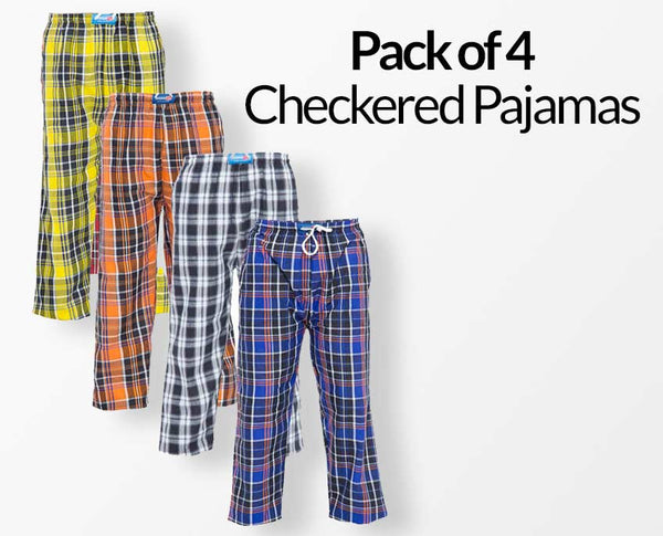 Pack of 4 Checkered Pajamas