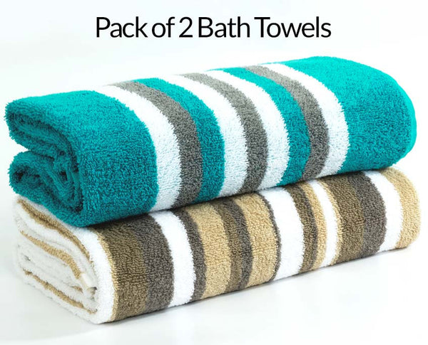 Pack of 2 Yarn Dyed Bath Towels