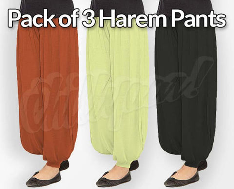 Pack of 3 Harem Pants