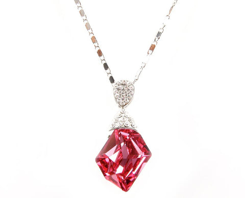 Red Crystal Pendant Necklace