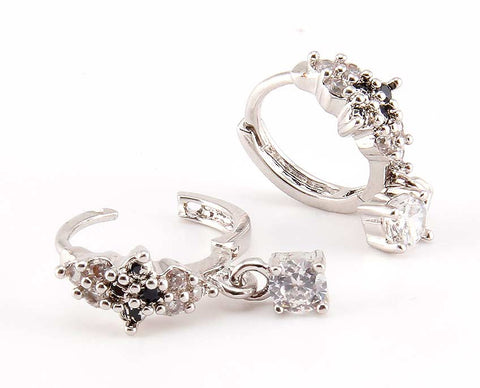 Silver Rhinestone Earrings